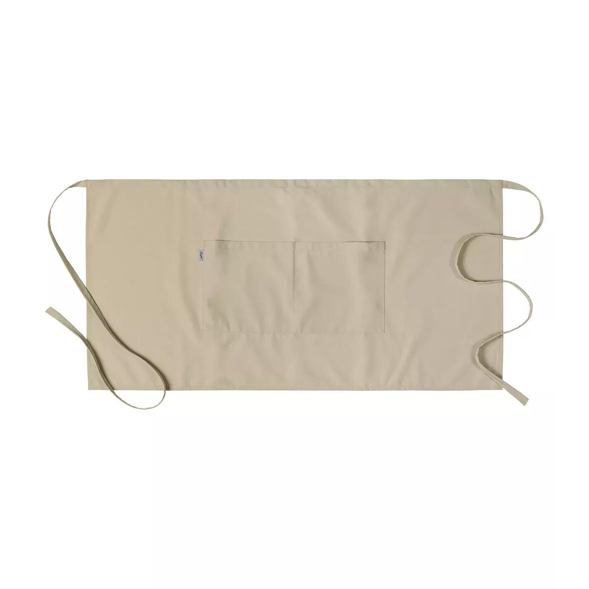 Förkläde midje i sandfärg, 100x50cm, med ficka och knytband