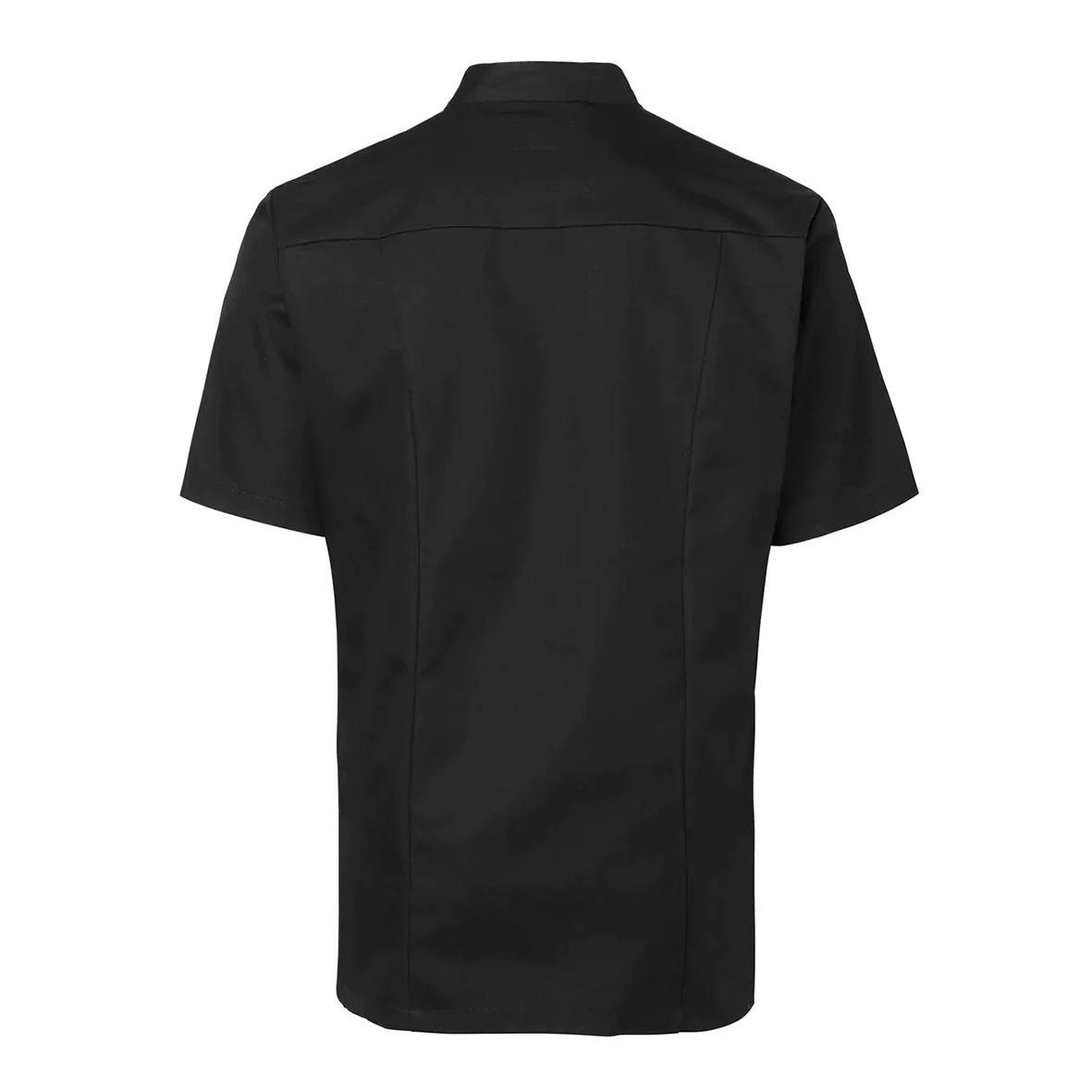 Svart kockskjorta Segers 1053 Herr med kort ärm och ståkrage