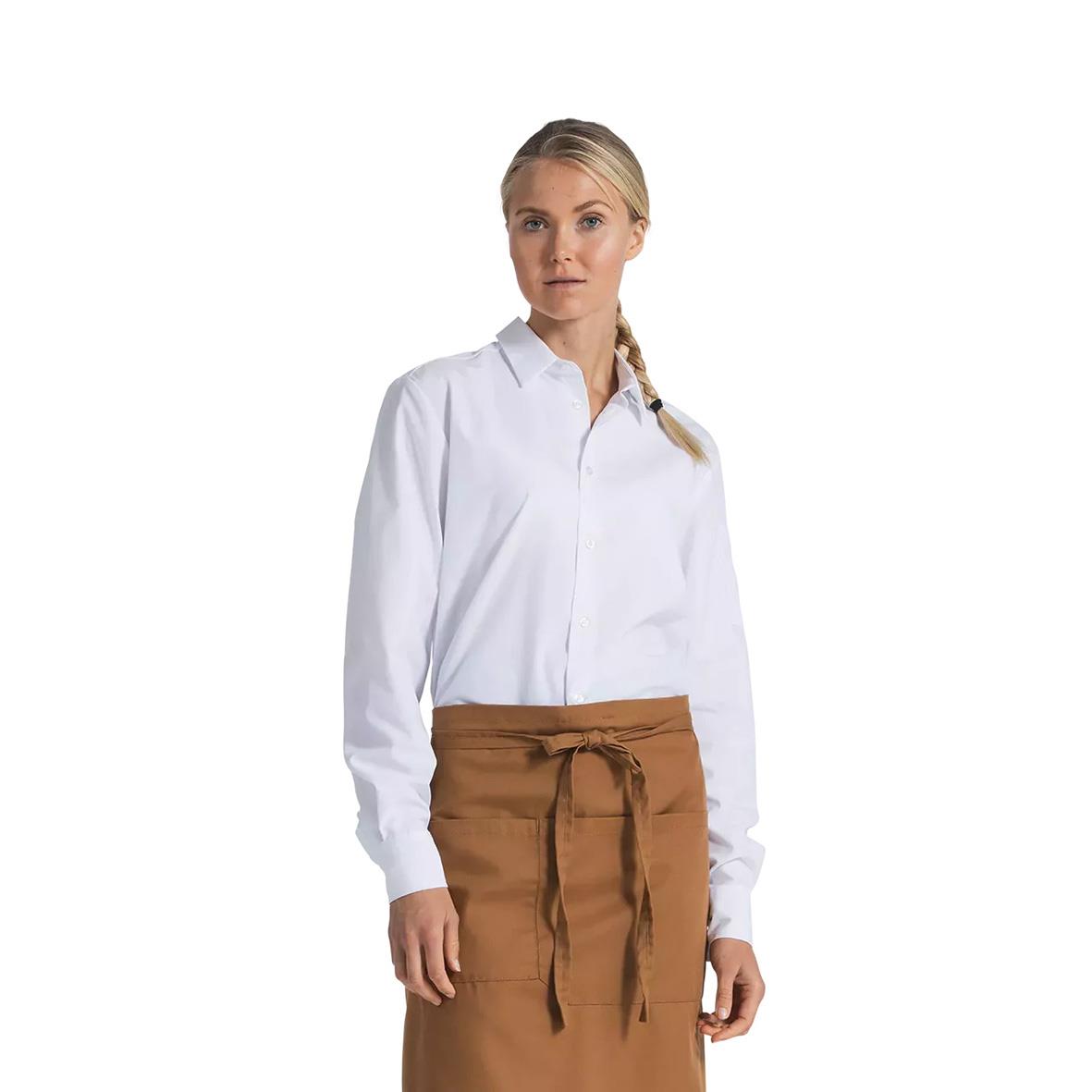 Vit unisex kockskjorta Segers 1013 i storlek XXS