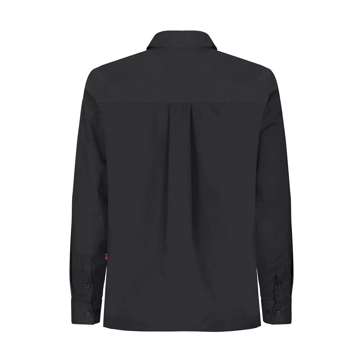 Mörkgrå unisex kockskjorta Segers 1013 sett bakifrån