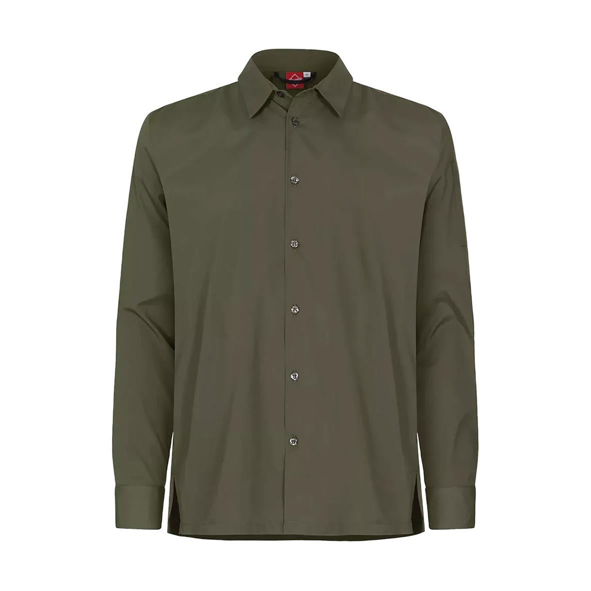 Olivgrön unisex kockskjorta i storlek XL från Segers 1013