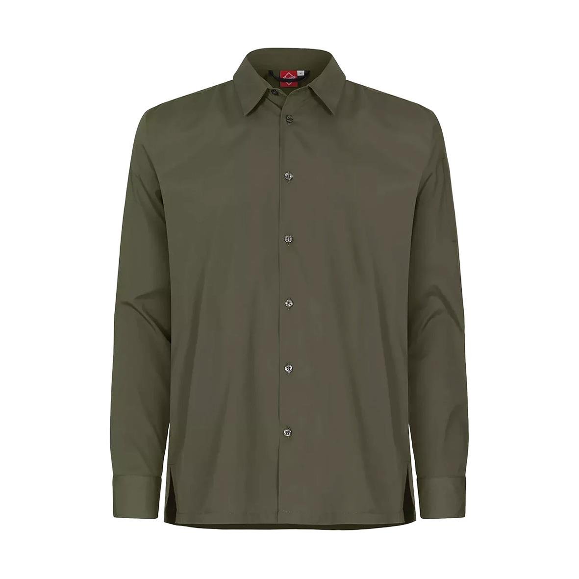 Olivgrön unisex kockskjorta i storlek XL från Segers 1013