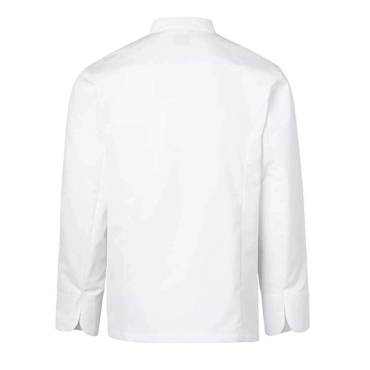 Vit kockrock med långa ärmar och krage