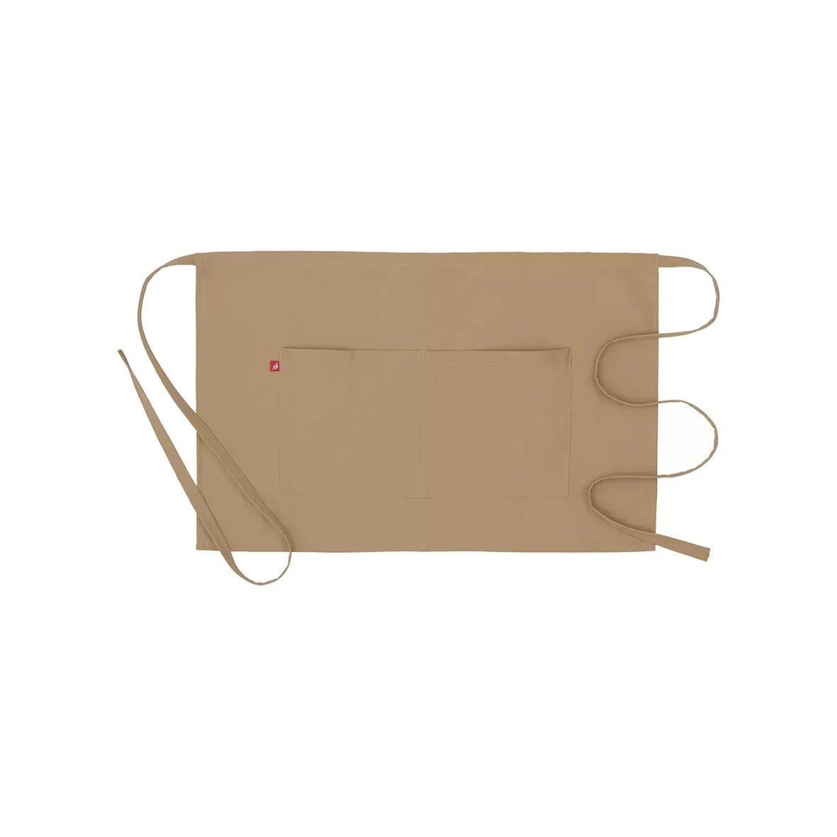 Segers midjeförkläde i khaki färg, 70x45cm, med nack- och midjeband, enkel design