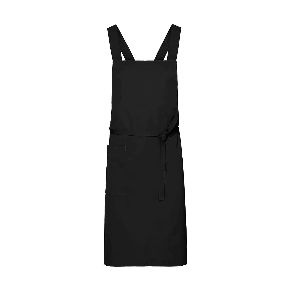 Svart bröstlappsförkläde Segers 4577 70x100 cm One Size