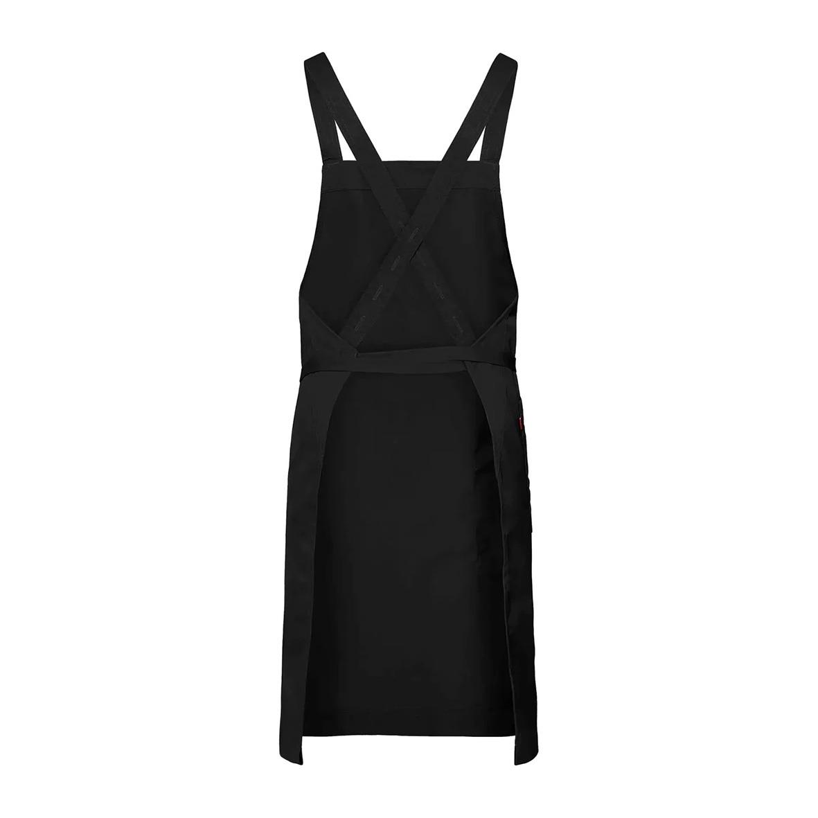 Svart bröstlappsförkläde Segers 4577 70x100 i one size