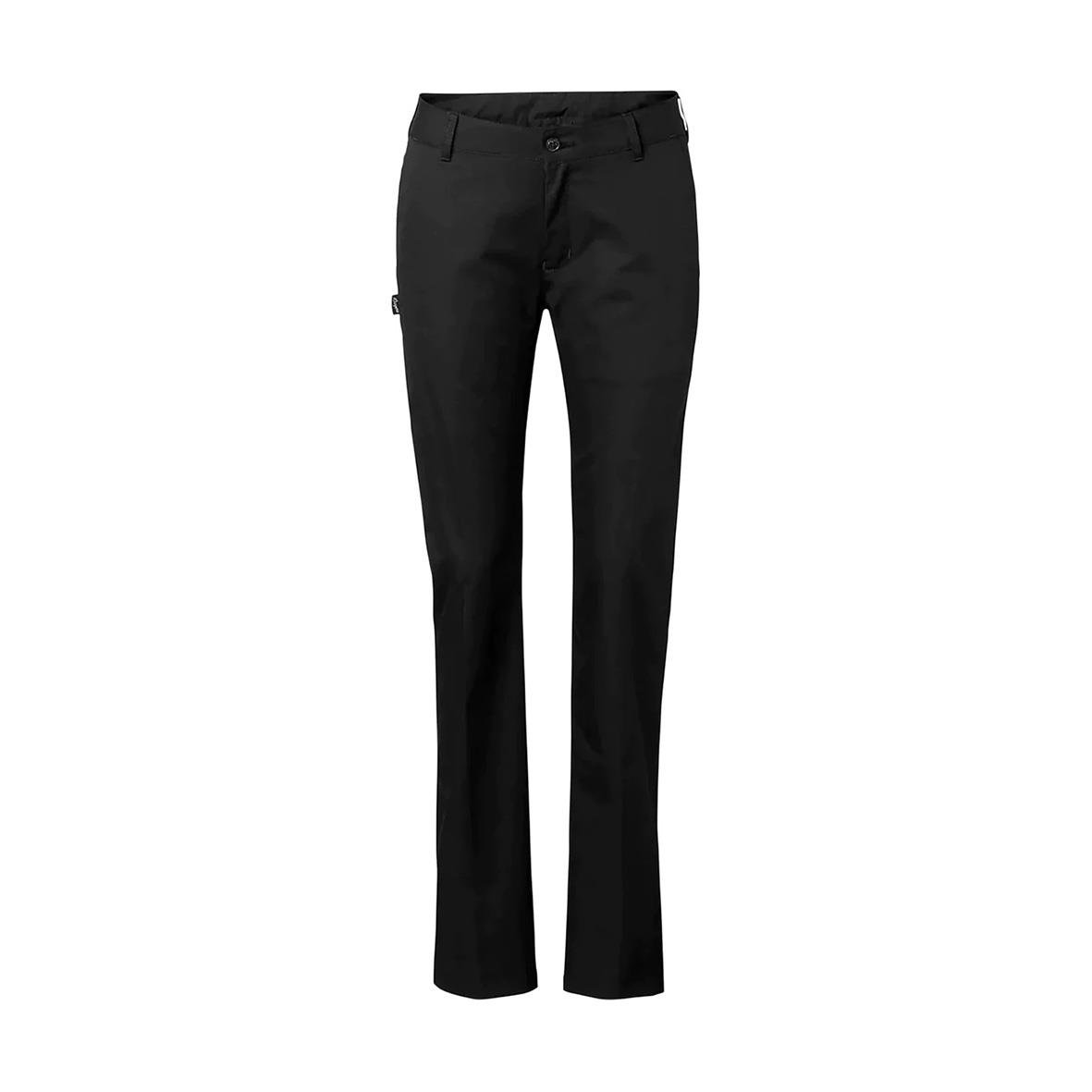 Svarta dambyxor i midjebyxmodell med fickor och knappar, C42