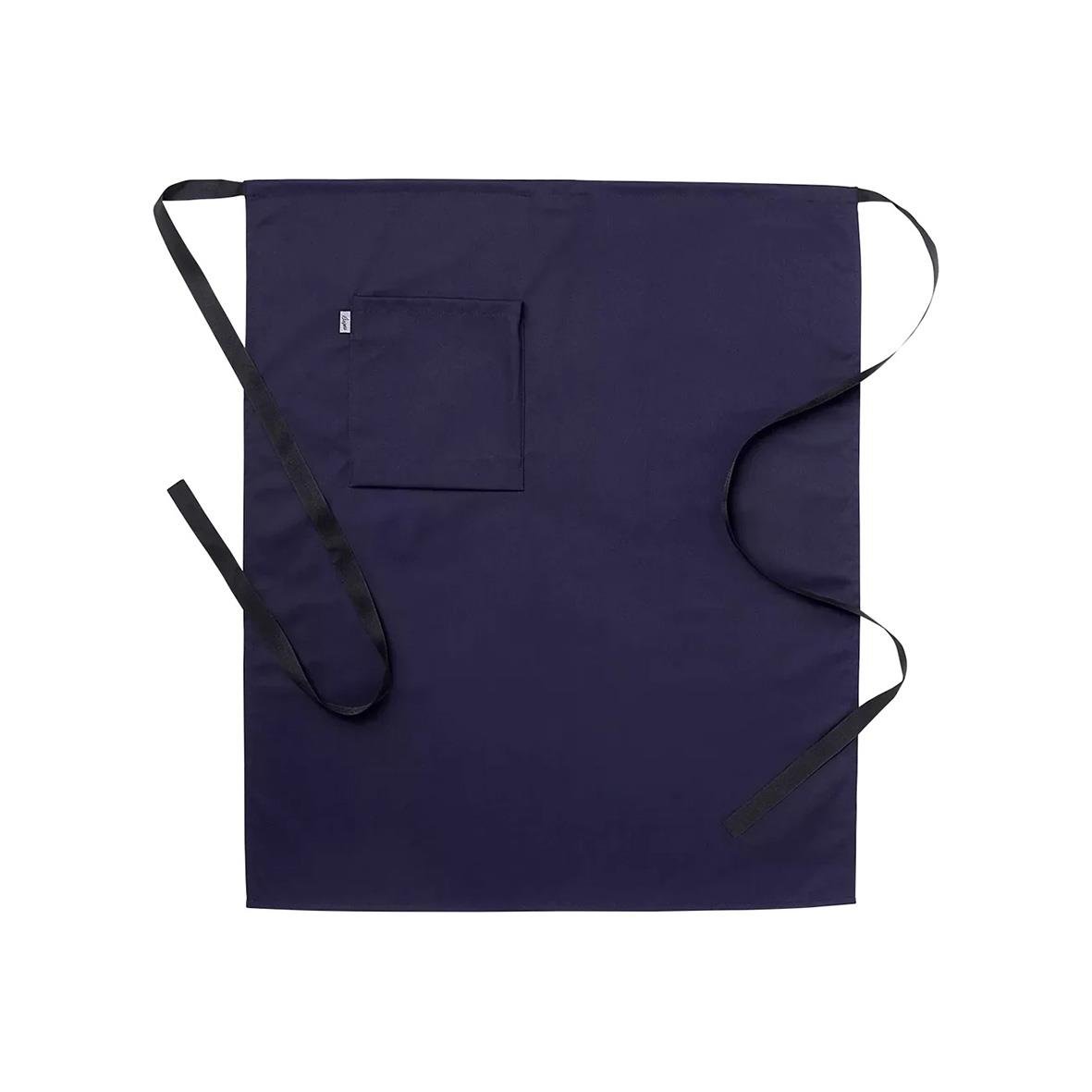 Mörkblå förkläde med ficka och nackband, storlek 75x85 cm, Marin One Size