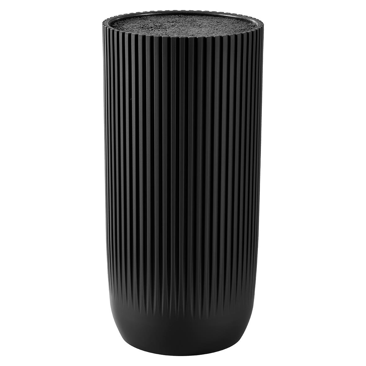 Svart knivställ Dorre Kiki med vertikala ribbor