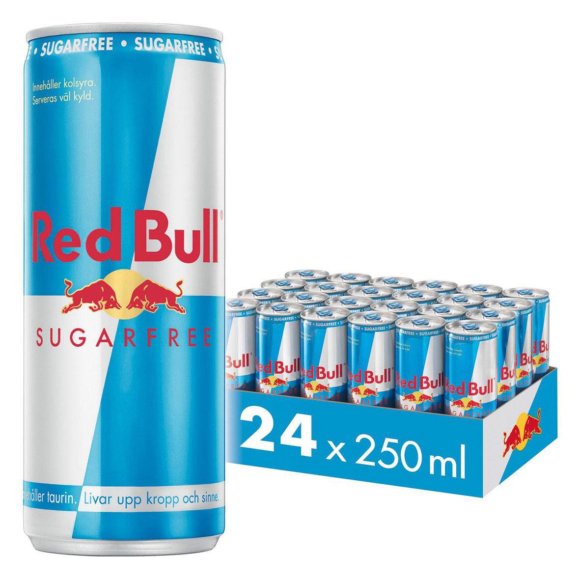 Energidryck Red Bull Sockerfri 25cl inklusive pant, 24 burkar