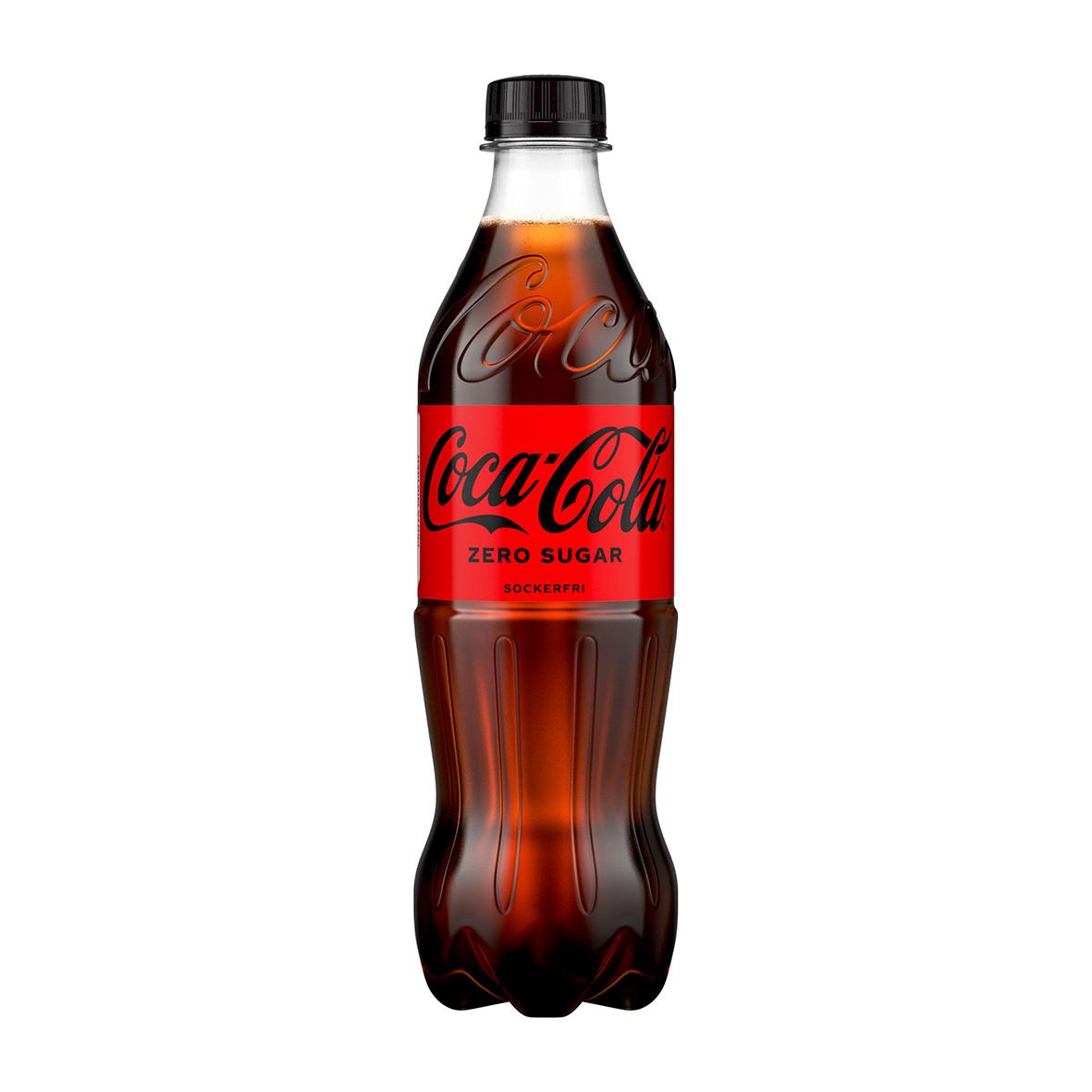 Läsk Coca-Cola Zero PET 50cl med svart lock