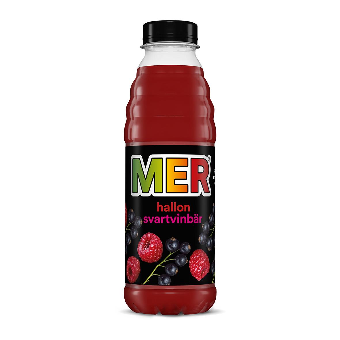 Fruktdryck med hallon och svartvinbär i PET-flaska 50cl inklusive pant