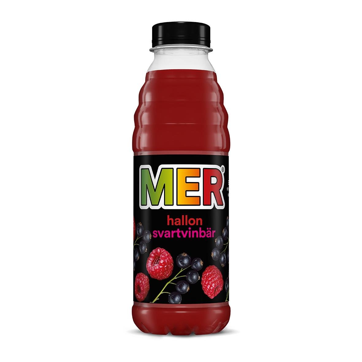 Fruktdryck med hallon och svartvinbär i PET-flaska 50cl inklusive pant