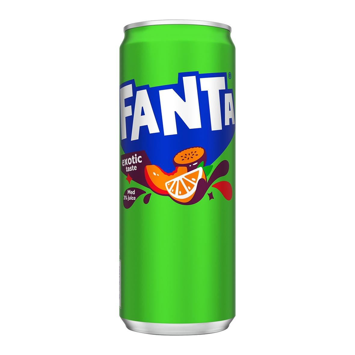 Läsk Fanta Exotic Burk 33cl ink pant 74030117