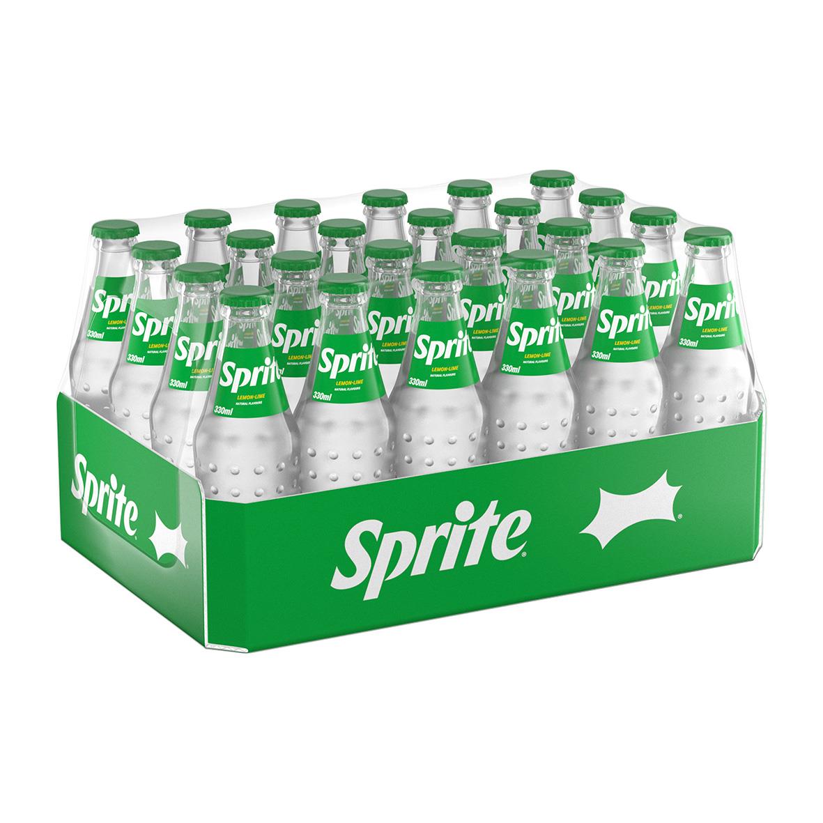 Läsk Sprite i glasflaska 33cl med grön kapsyl