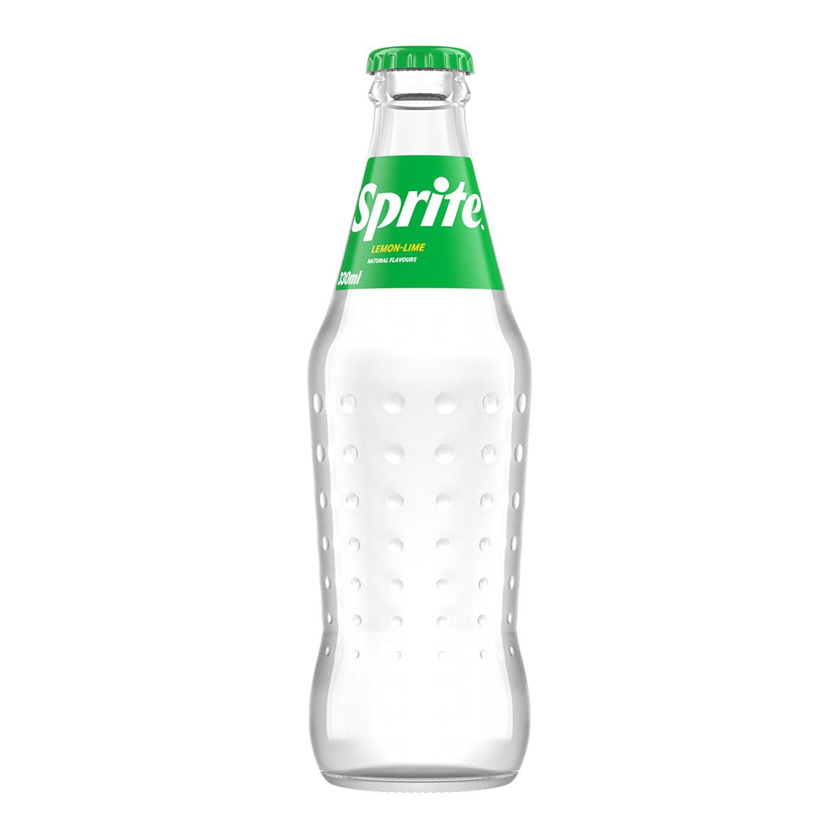 Läsk Sprite i glasflaska 33cl med grön kapsyl