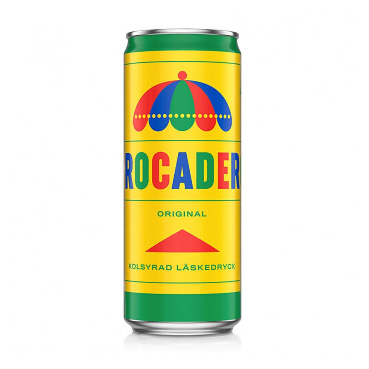 Läsk Trocadero burk 33cl med färgglad design och pant