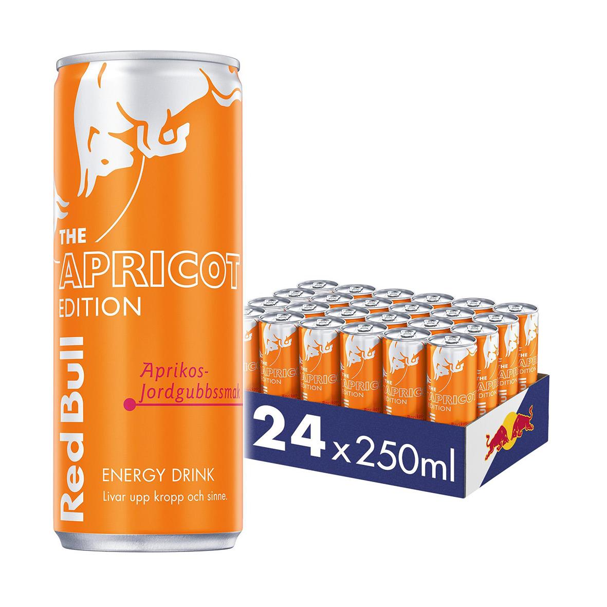 Energidryck Red Bull Apticot Aprikos/Jordgubb 25cl Inkl Pant