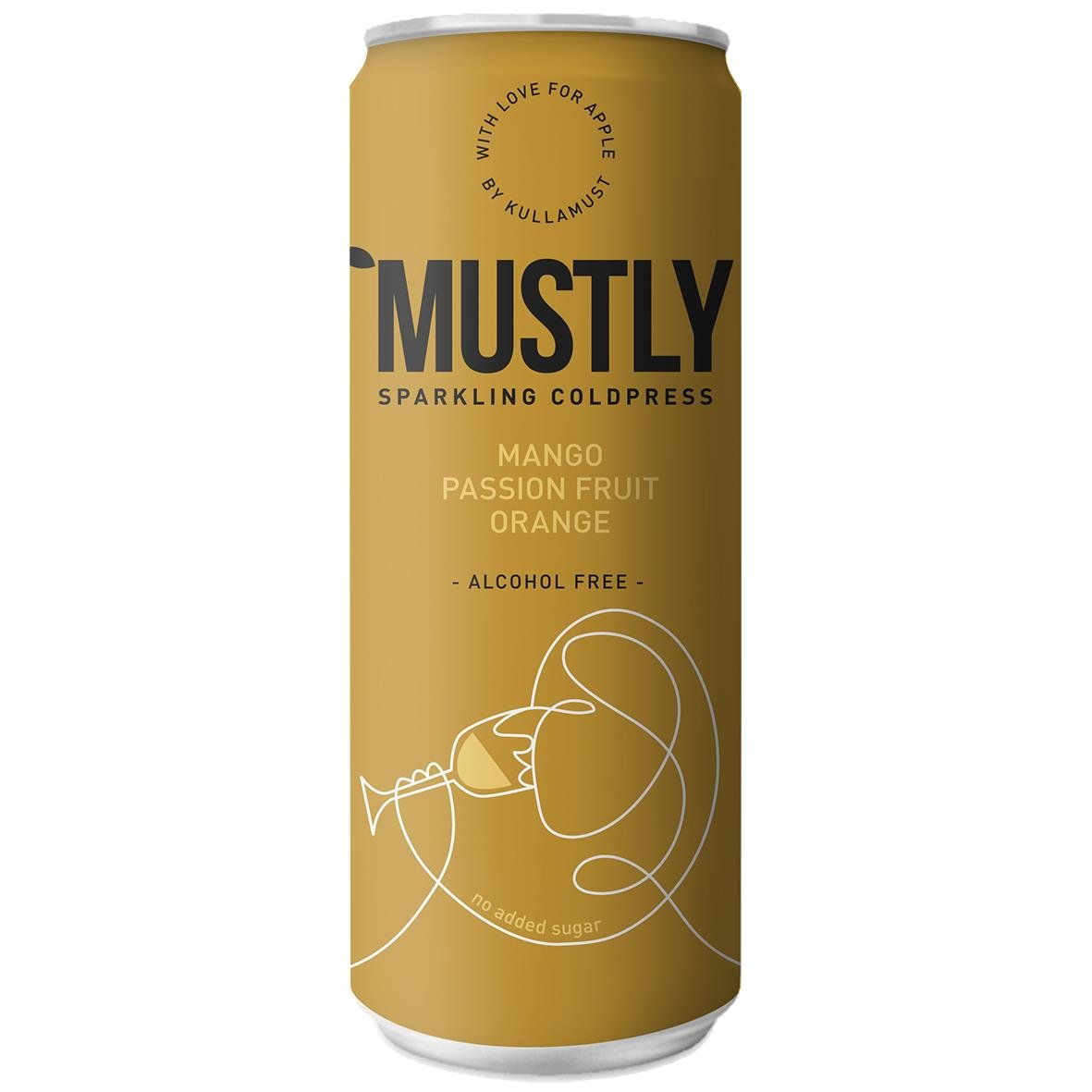 Mustly Mango & Passion fruktdryck 33cl alkoholfri med pant
