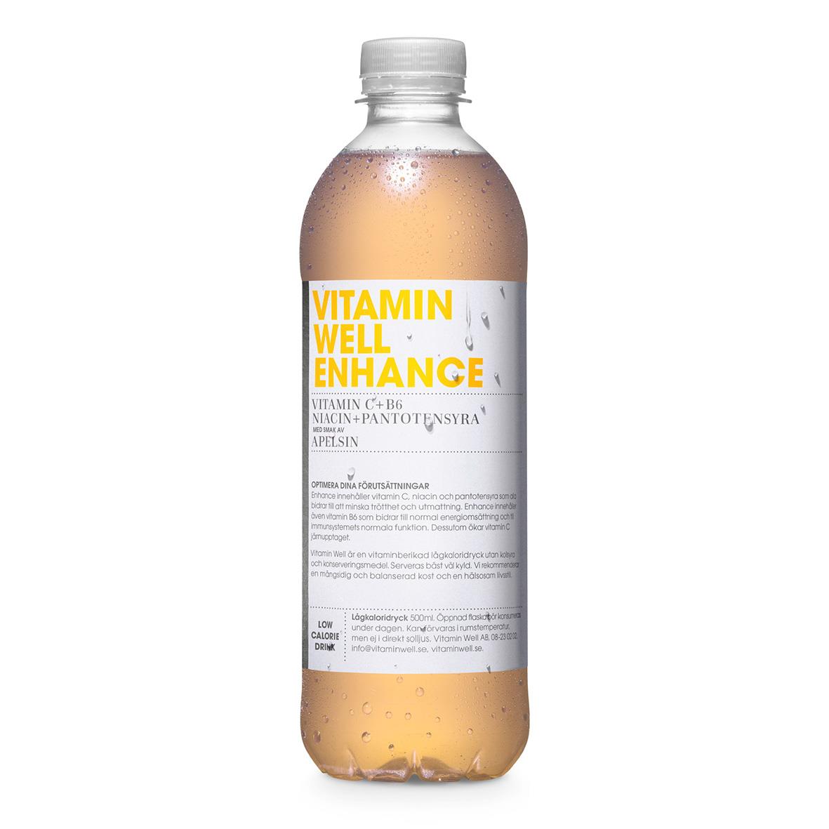 Vitamin Well Enhance dryck i 50cl flaska med citrussmak och pant