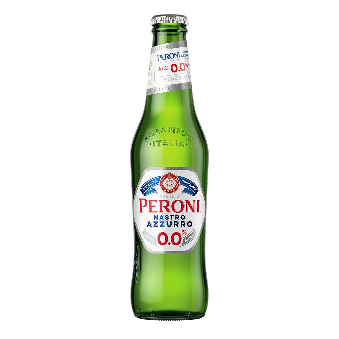 Öl Peroni Nastro Azzurro 0% Flaska 33cl