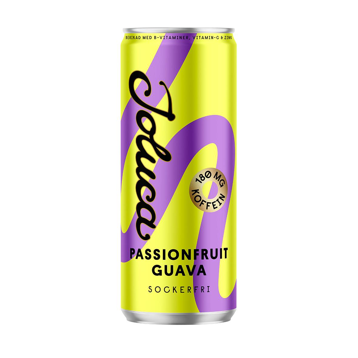 Energidryck Joluca Passionfrukt Guava 33cl utan pant med vitamin C och B6