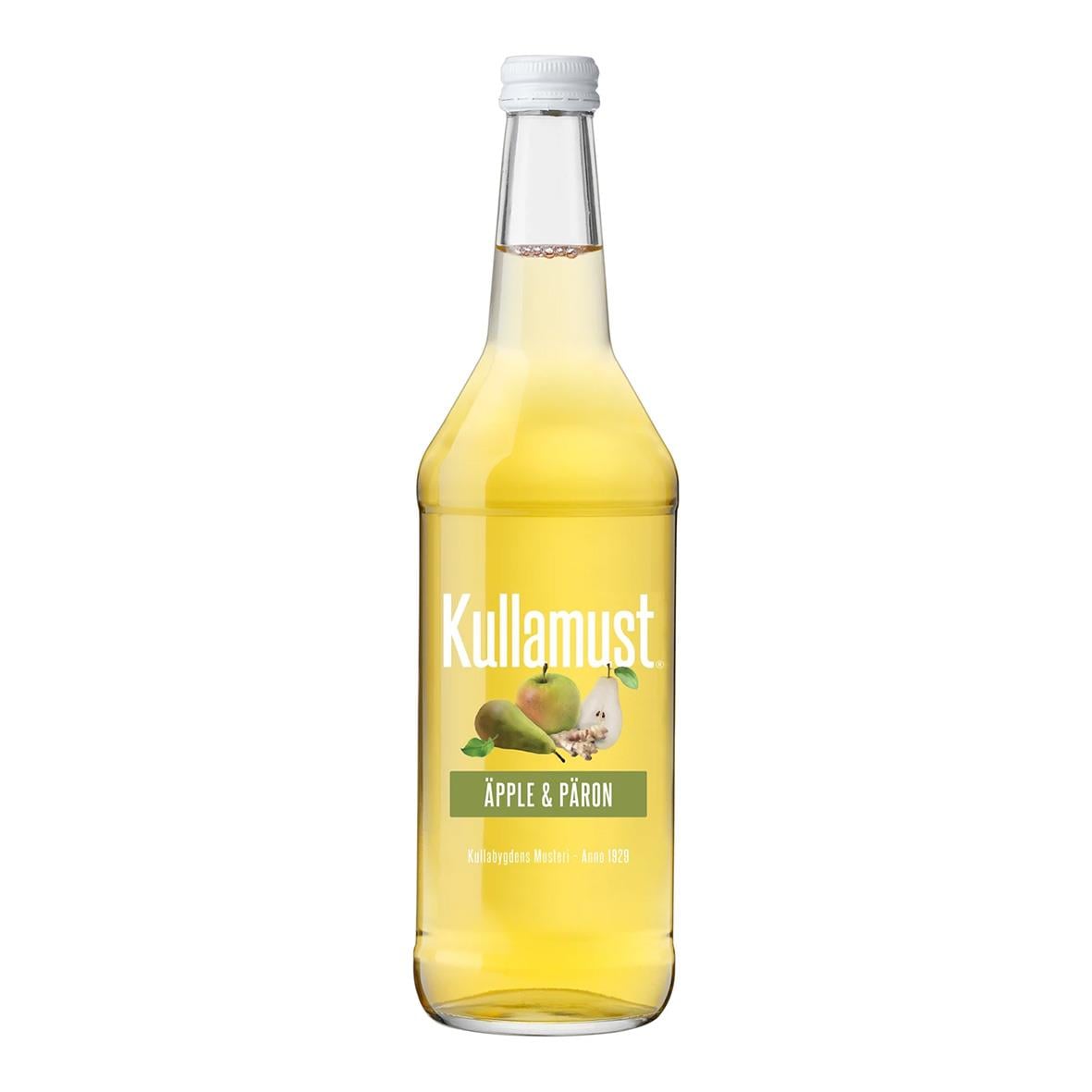 Kullamust äpple och päron dryck i glasflaska 63cl