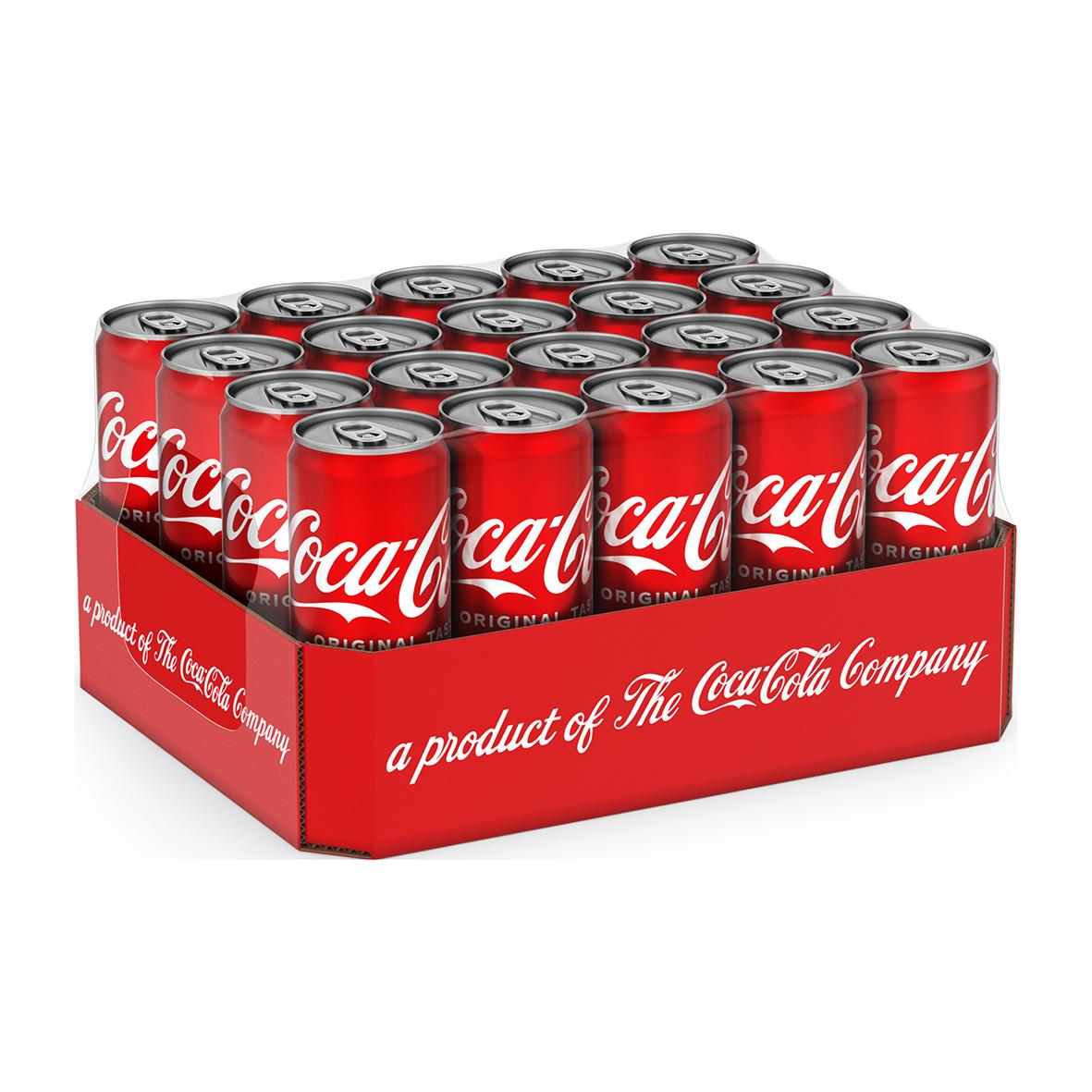 Läsk Coca-Cola Burk 33cl i röd kartong utan pant
