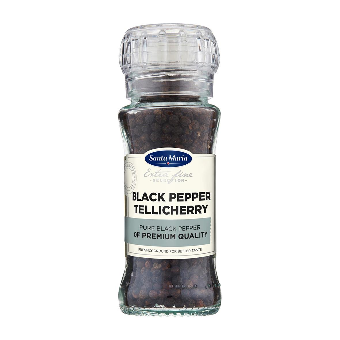 Svartpeppar Santa Maria Tellicherry I Kvarn 70g