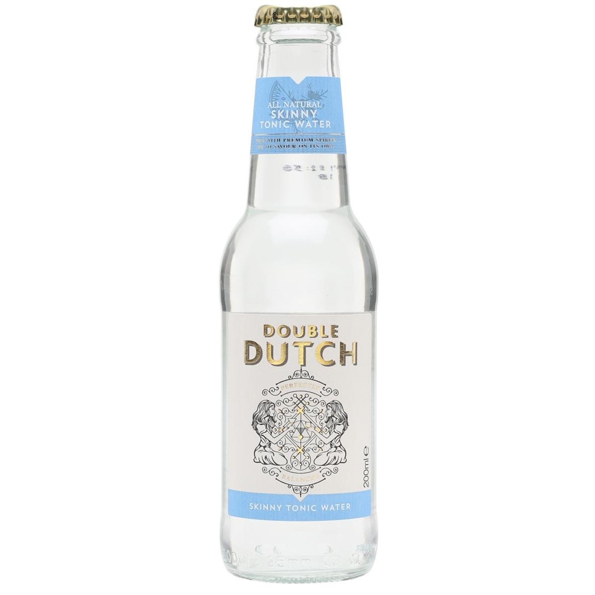 Double Dutch Skinny Tonic vatten 20cl i glasflaska med blå och vit etikett