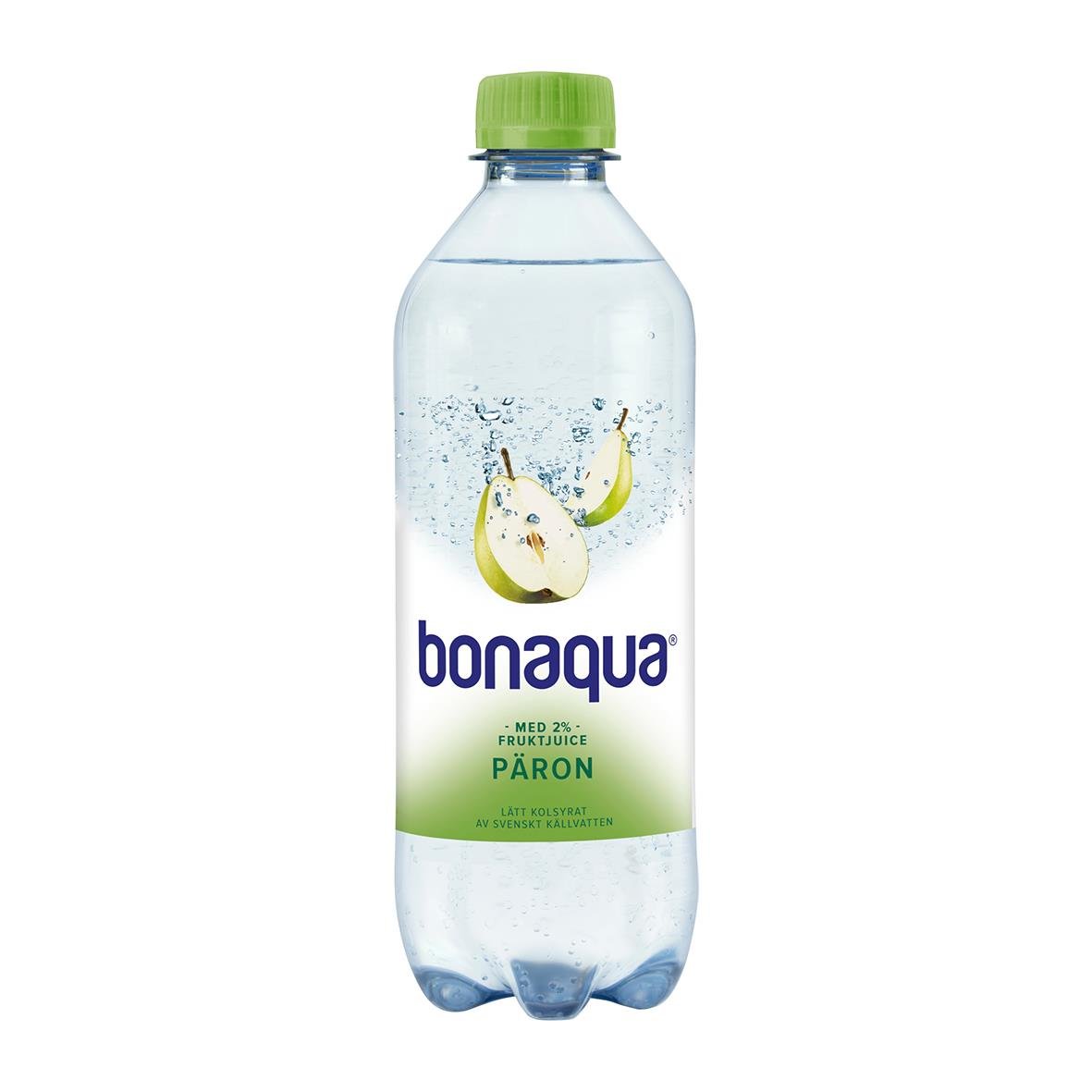 Kolsyrat päronvatten Bonaqua i PET-flaska 50cl med pant
