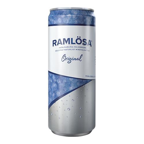 Kolsyrat vatten Ramlösa Naturell burk 33cl inkl pant