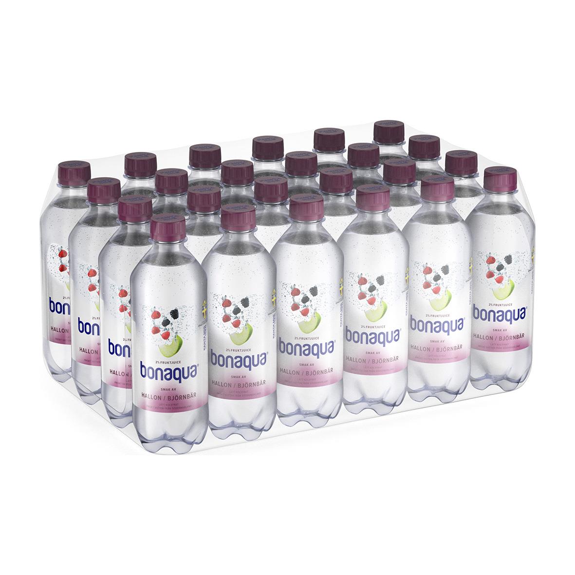 Kolsyrat vatten Bonaqua Hallon/Björnbär i PET-flaska 50cl