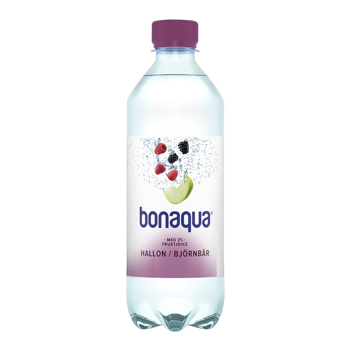Kolsyrat vatten Bonaqua Hallon/Björnbär i PET-flaska 50cl