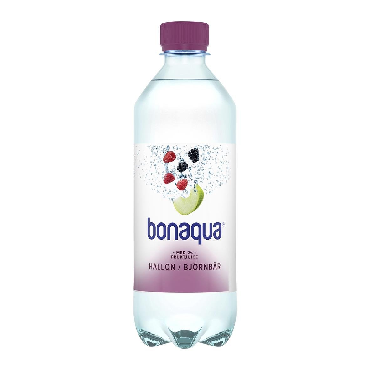 Kolsyrat vatten Bonaqua Hallon/Björnbär PET 50cl