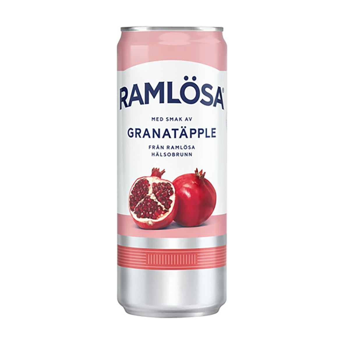 Kolsyrat Ramlösa Granatäpple burk 33cl utan pant
