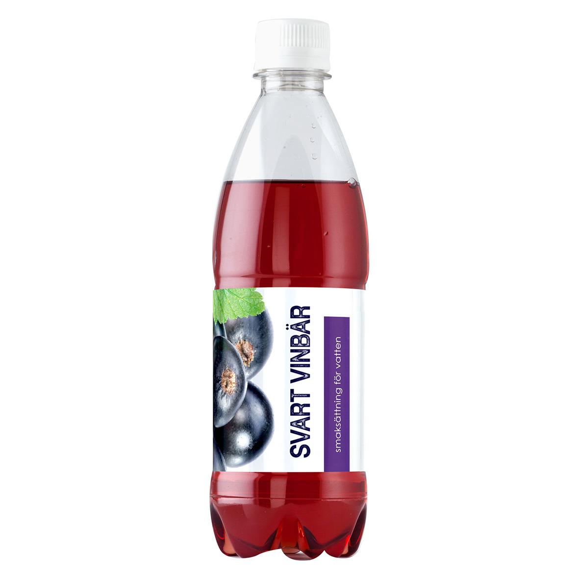 Svartvinbärssmakande aromatisk tillsats i plastflaska 500ml