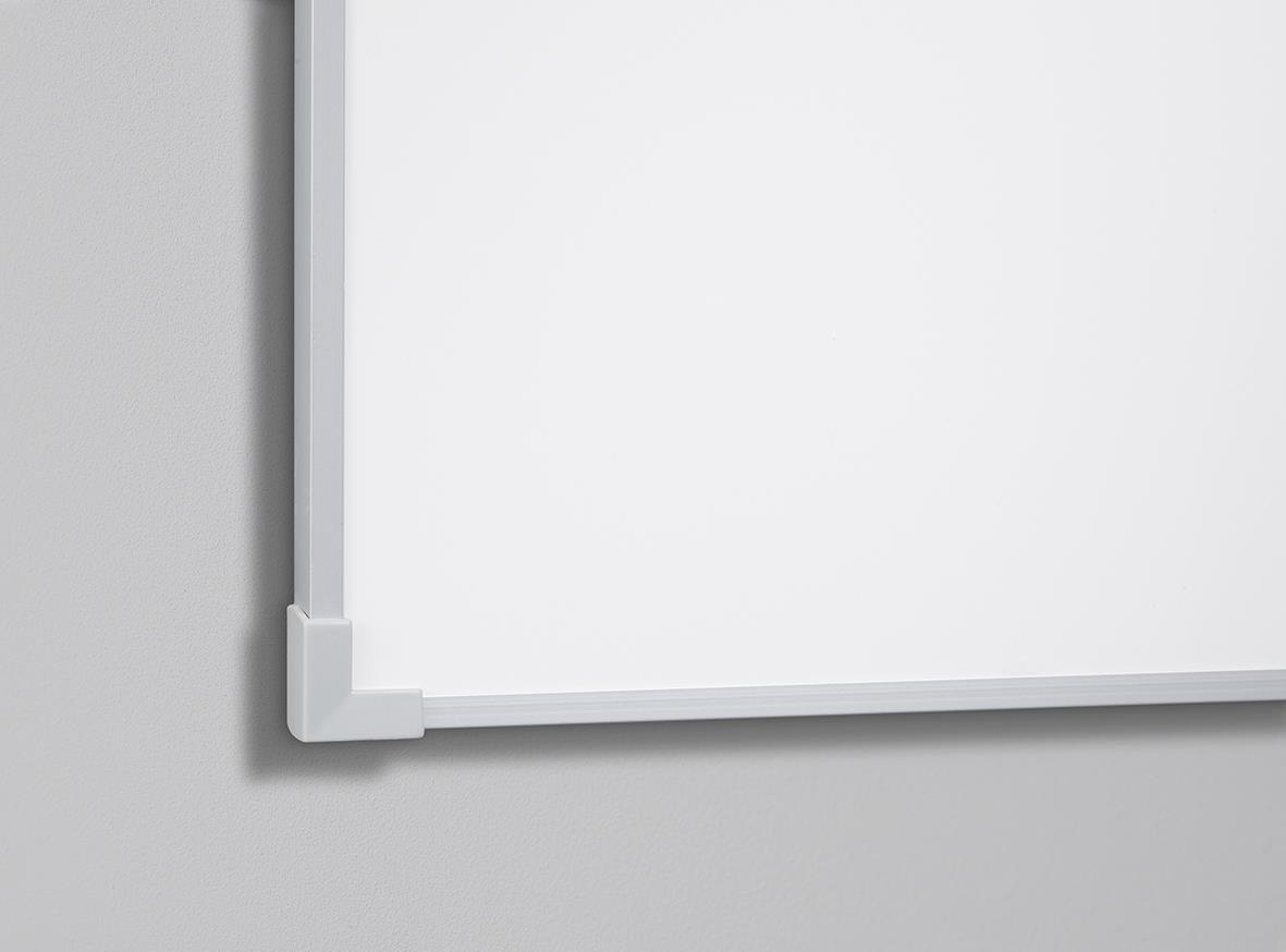 Vitwhiteboardtavla med svart ram och aluminiumkant, storlek 4000x1200mm