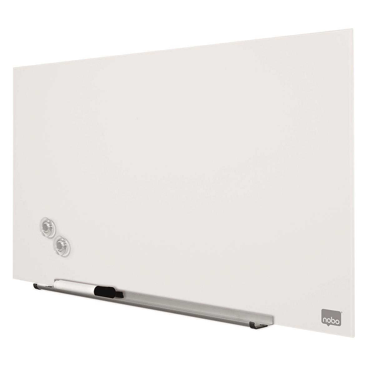 Glastavla Nobo Impression Pro 31 tum vit med whiteboard och magnetiska lock