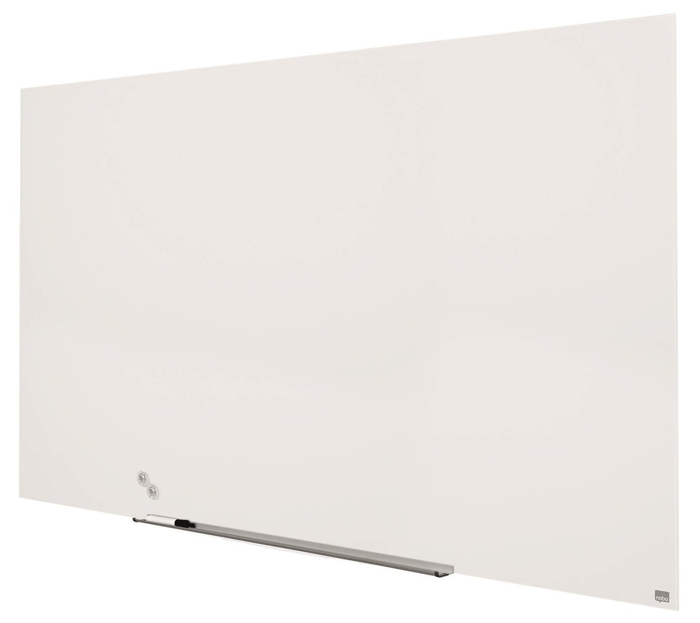 Glastavla Nobo Pro 85 tum i blått, rött, svart och vitt, storlek 1883x1059mm