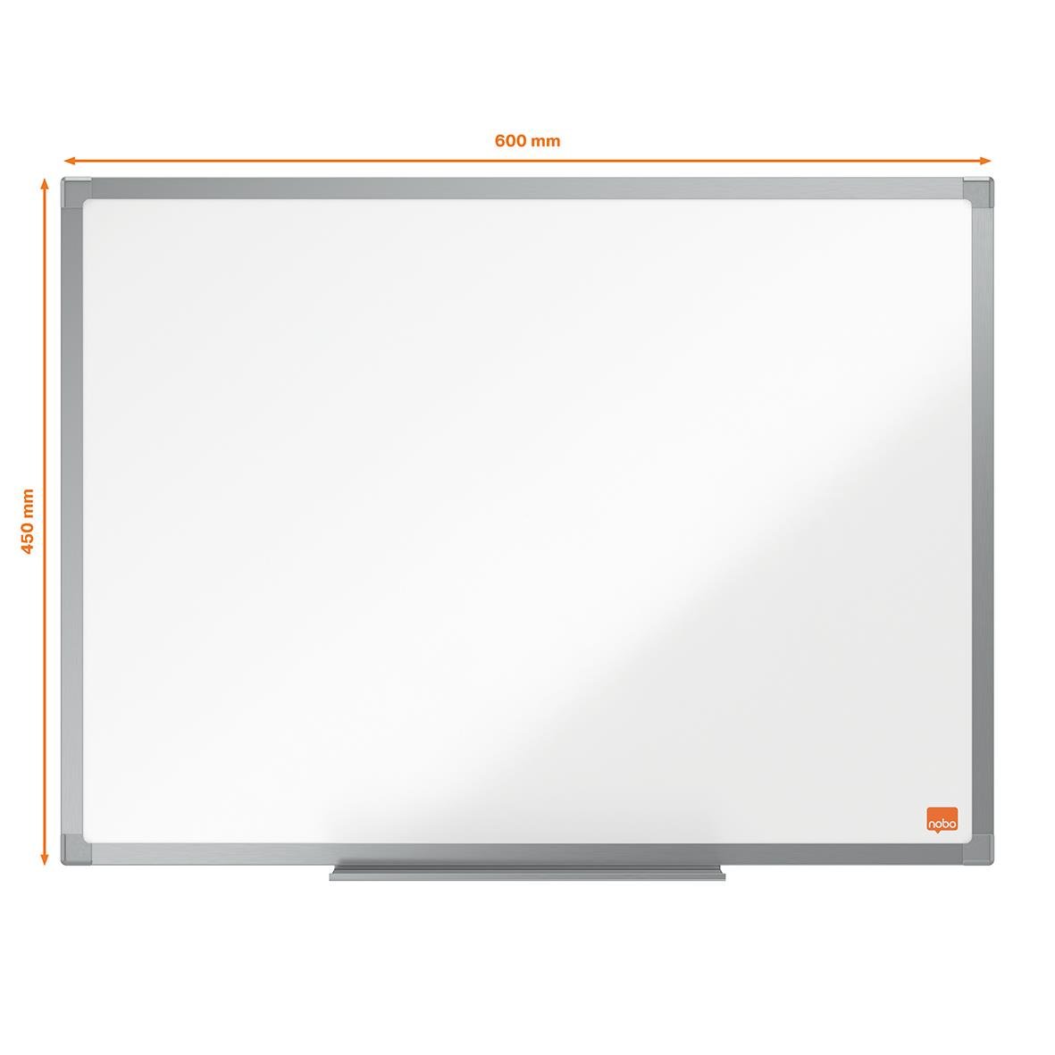 Vitwhiteboard Nobo Essence Emalj 600x450mm med grå ram och stålfot