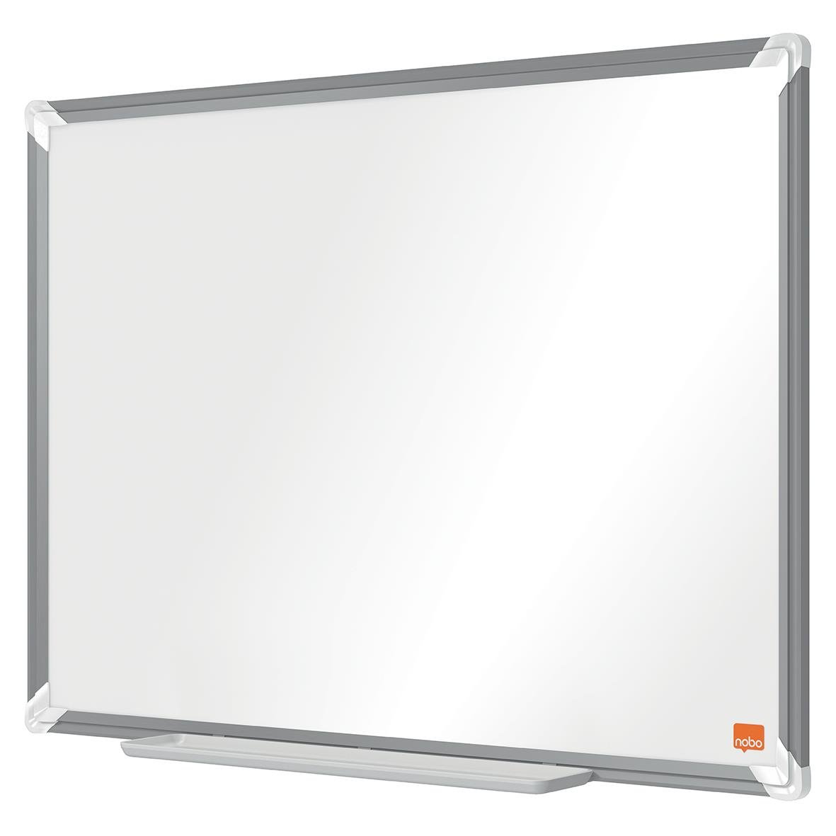 Vitwhiteboardtavla Nobo Premium Plus Emalj 600x450mm med ram och markering