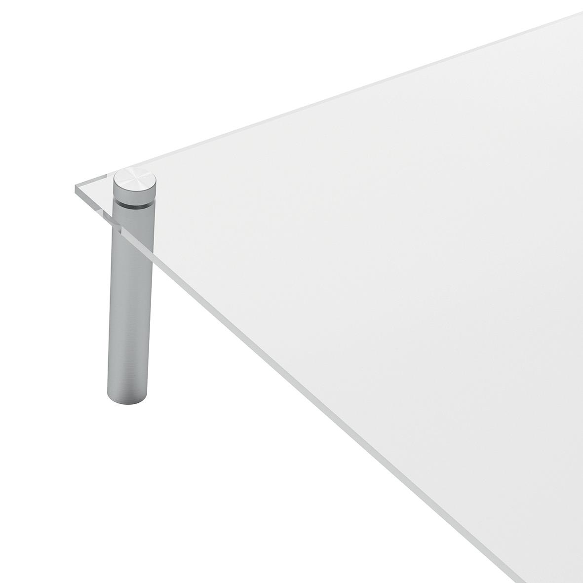 Vitwhiteboardtavla Nobo Mini Vinklad Transparent A4 med metallstolpe