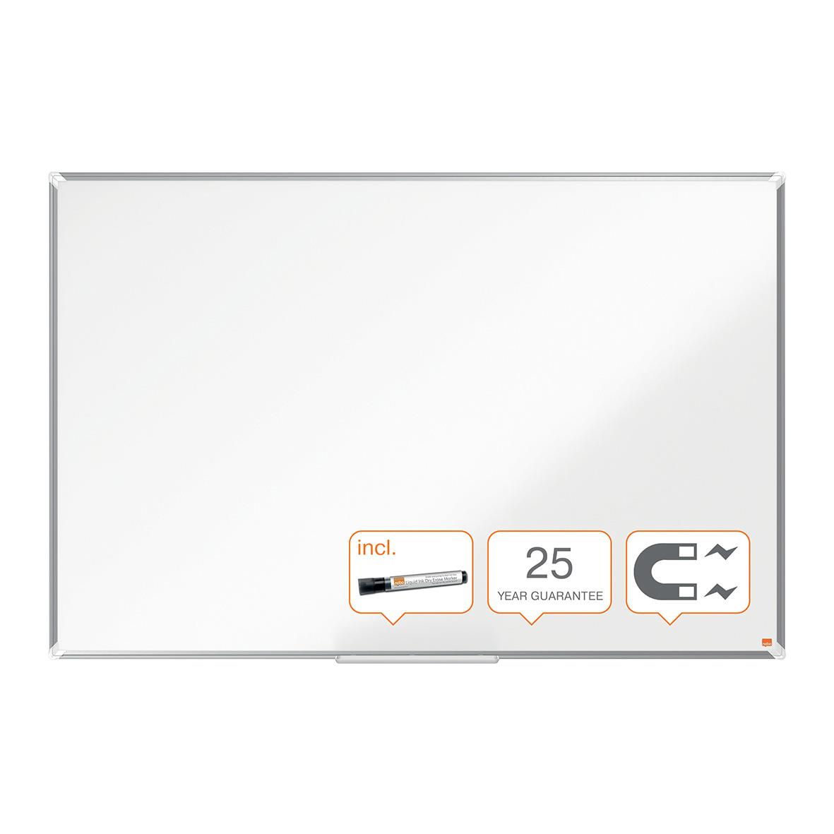 Vitwhiteboard Nobo Premium Plus emalj 1500x1000mm med tillbehör och 25 års garanti