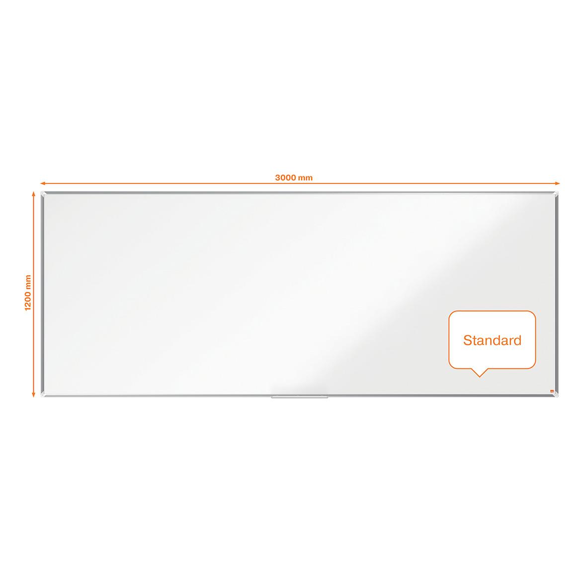 Vitwhiteboardtavla Nobo Premium Plus Emalj 3000x1200mm med standard märkning