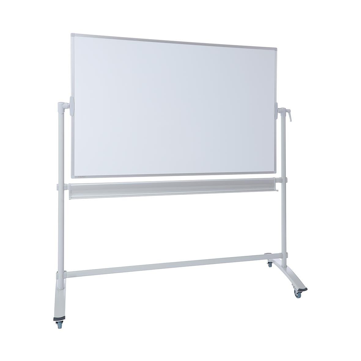 Vändbar whiteboardtavla på hjul, storlek 1500x1000mm, Dahle Basic