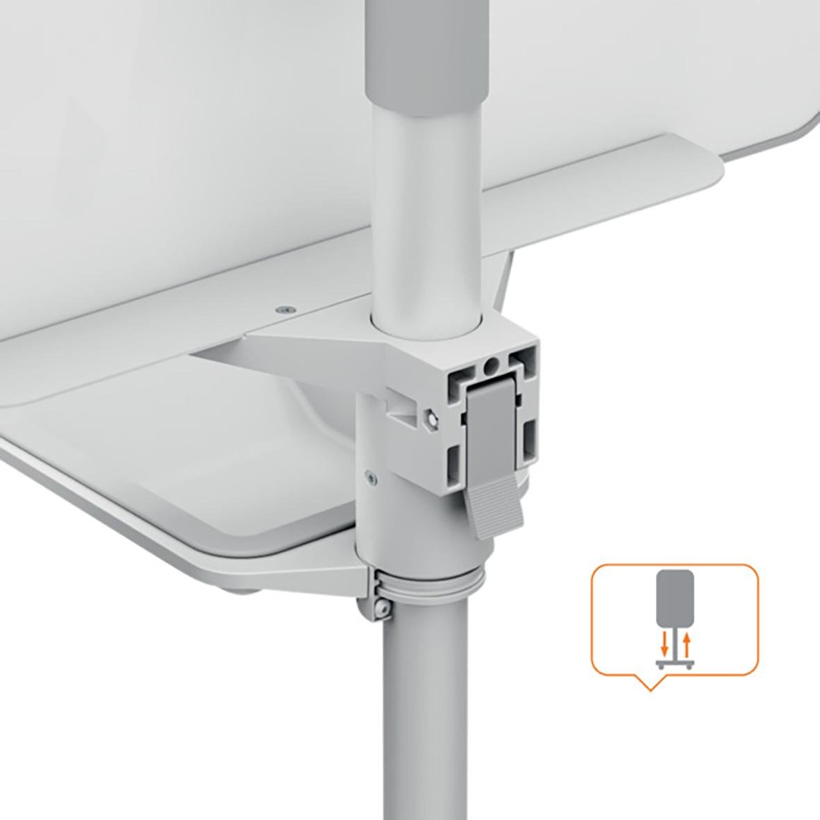 Mobil whiteboardtavla Nobo Move & Meet 700x1000mm med justerbar stålkonstruktion