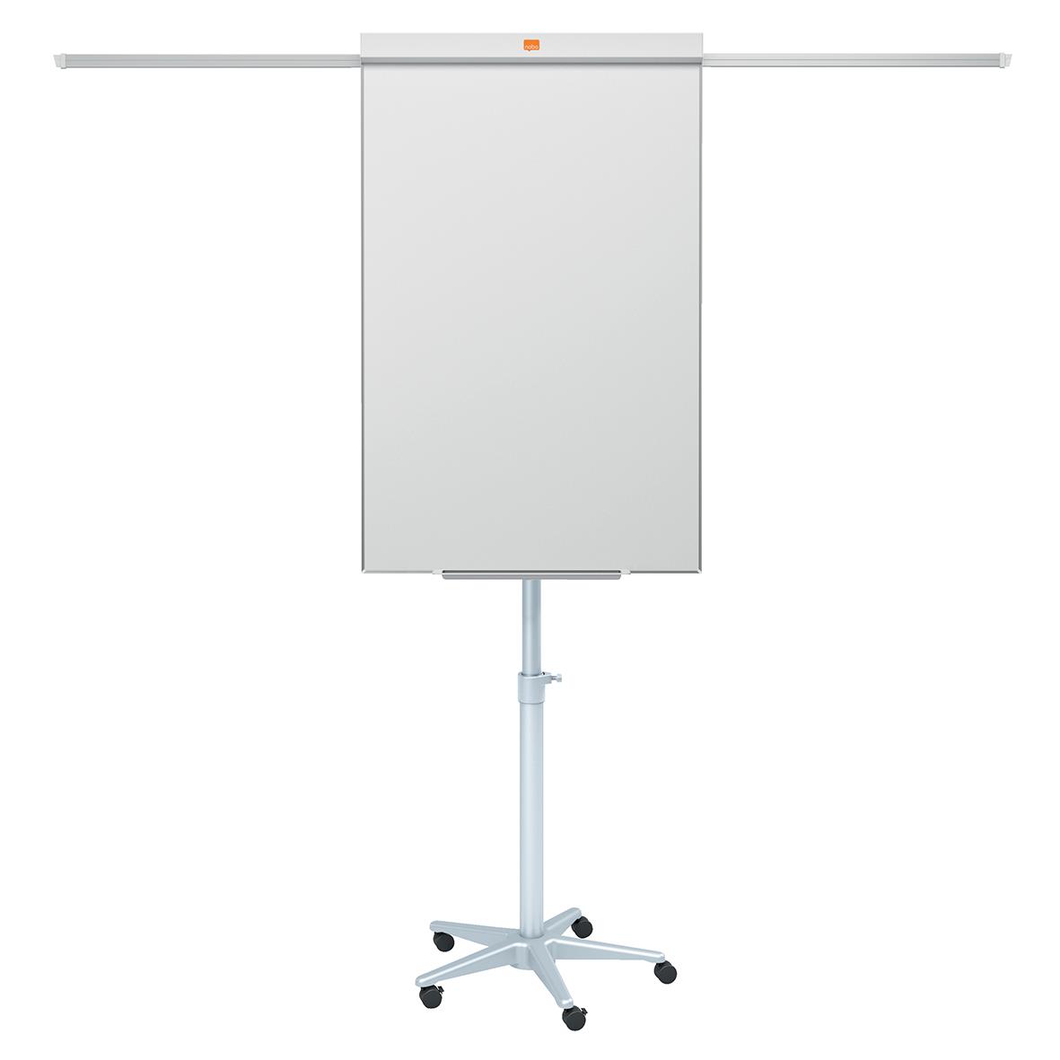 Blädderblocksställ Nobo Classic på hjul med vit tavla