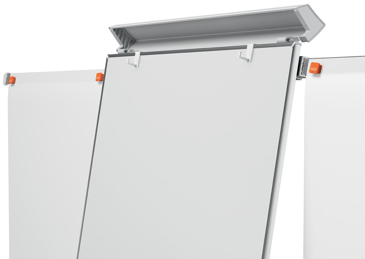 Blädderblocksställ Nobo Classic med öppnad lock