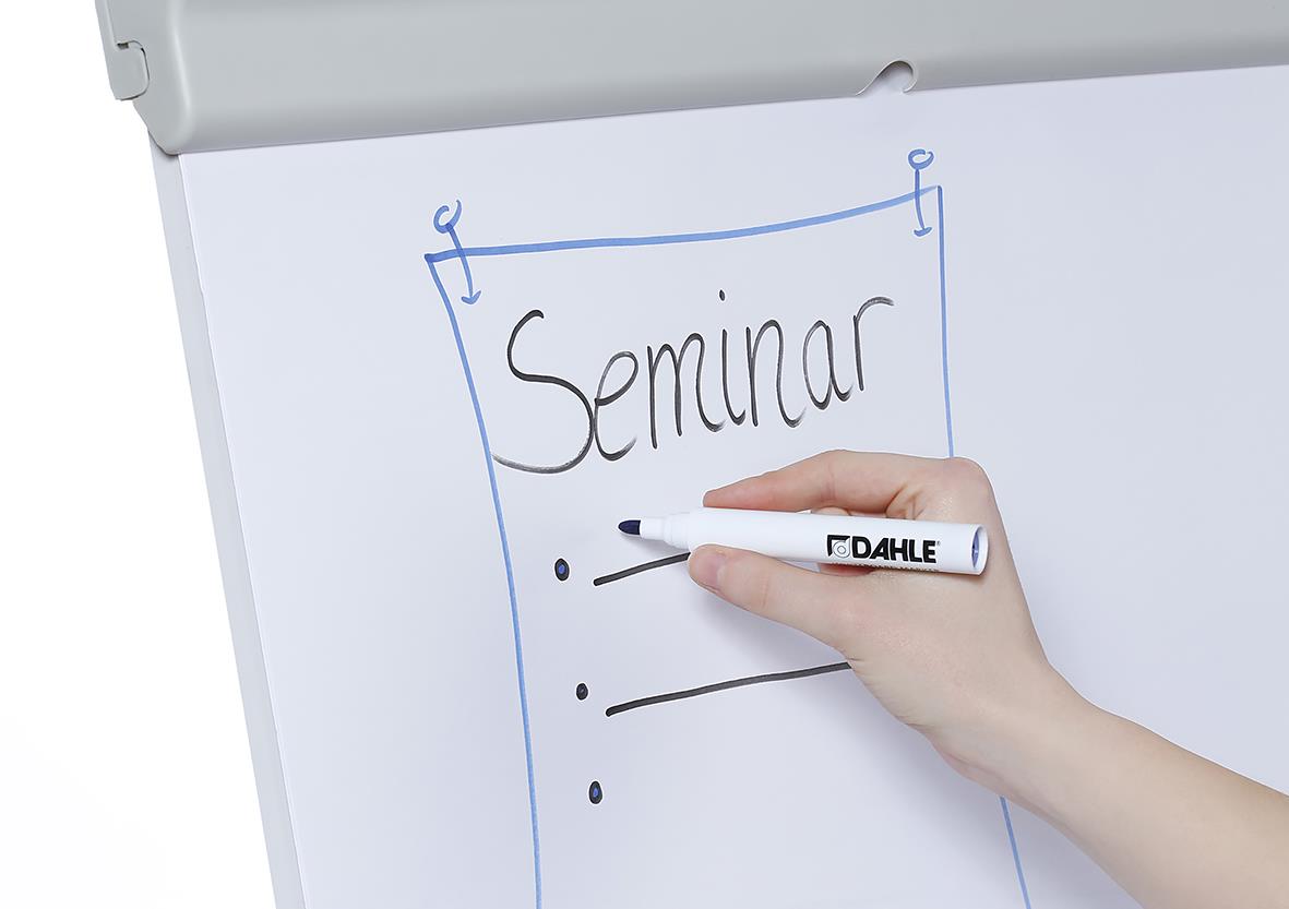 Blädderblocksställ från Dahle med magnetiska 2 armar, används för presentationer och möten